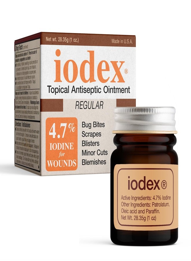 IODEX BAAR Iodex Topical Healing Ointment, 4.7% Iodine for Infection Prevention and Soothing Relief, Perfect for Cuts, Scrapes, Wounds, Bruises, Minor Burns, Bug Bites, Rashes & More, Made in The USA, 1 oz - Image 1